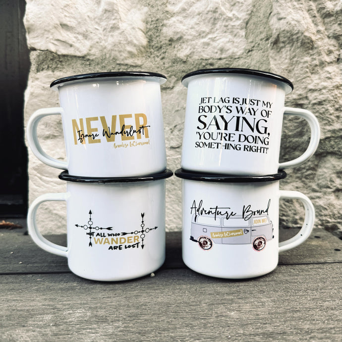 Wanderlust Camp Cups (Set of 4)